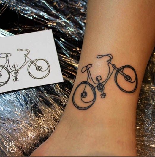 19 Bike Tattoos You'll Love - Femme Cyclist | Mountain bike tattoo, Bike  tattoos, Tattoos