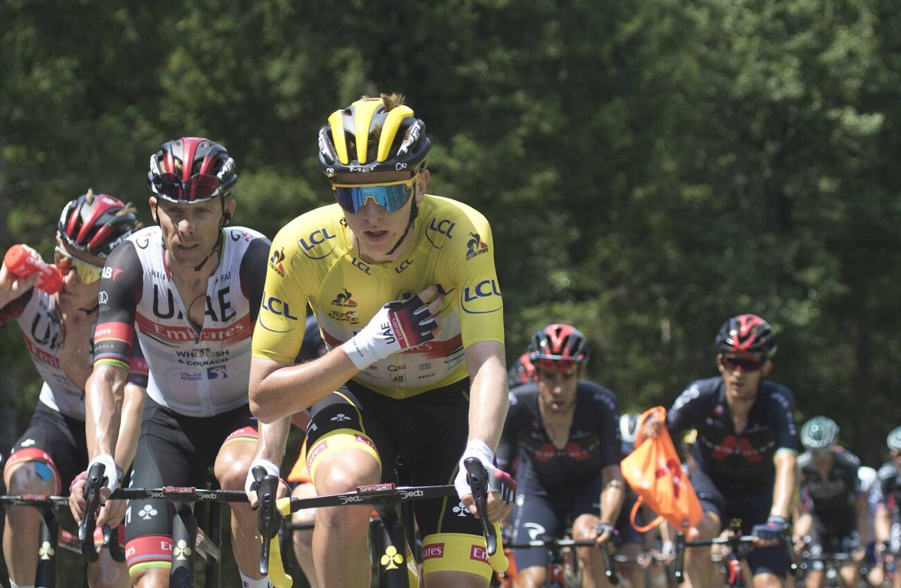Homepage 3 Tadej Pogacar racing for UAE Team Emirates before his 2026 Vuelta a Espana crash